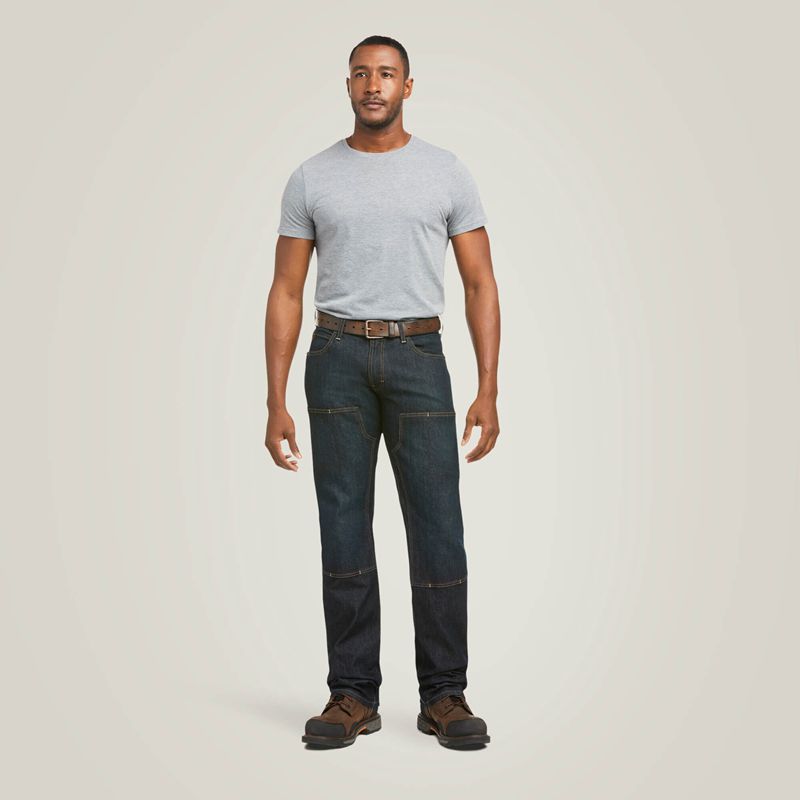 Blackstone Ariat Rebar M5 Straight Durastretch Basic Double Front Stackable Straight Leg Jean | 40NIERSJY