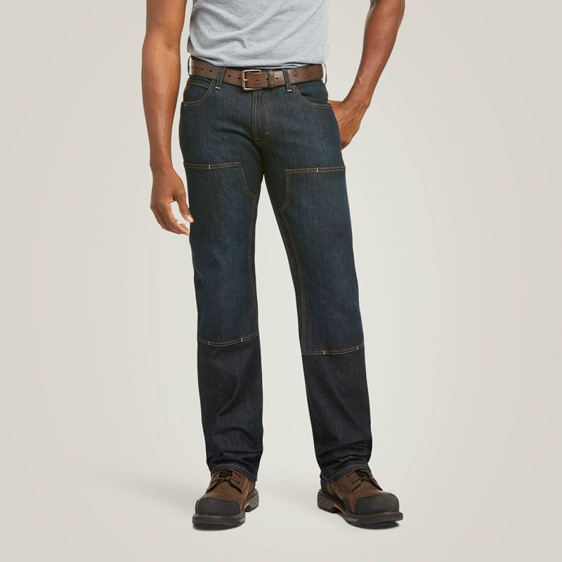 Blackstone Ariat Rebar M5 Straight Durastretch Basic Double Front Stackable Straight Leg Jean | 40NIERSJY