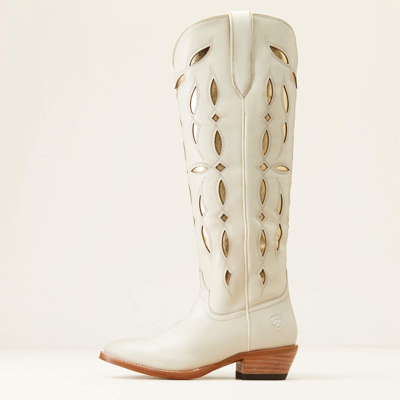 Blanco Ariat Saylor Stretchfit Western Boot | 64SJAOHCK