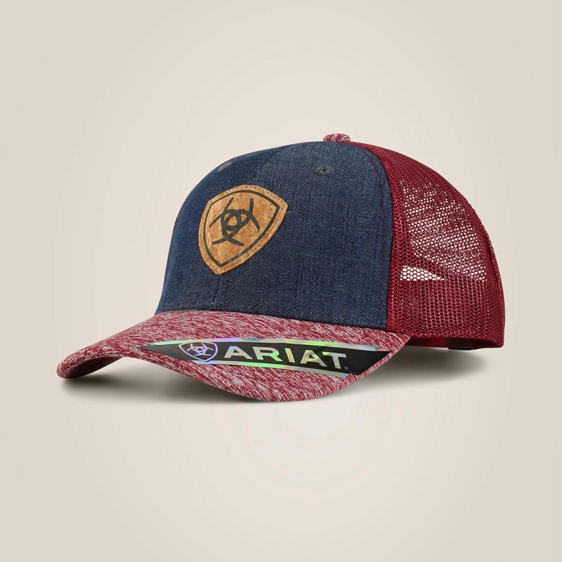 Blue Ariat Center Shield Logo Cap | 64BXFDNJI