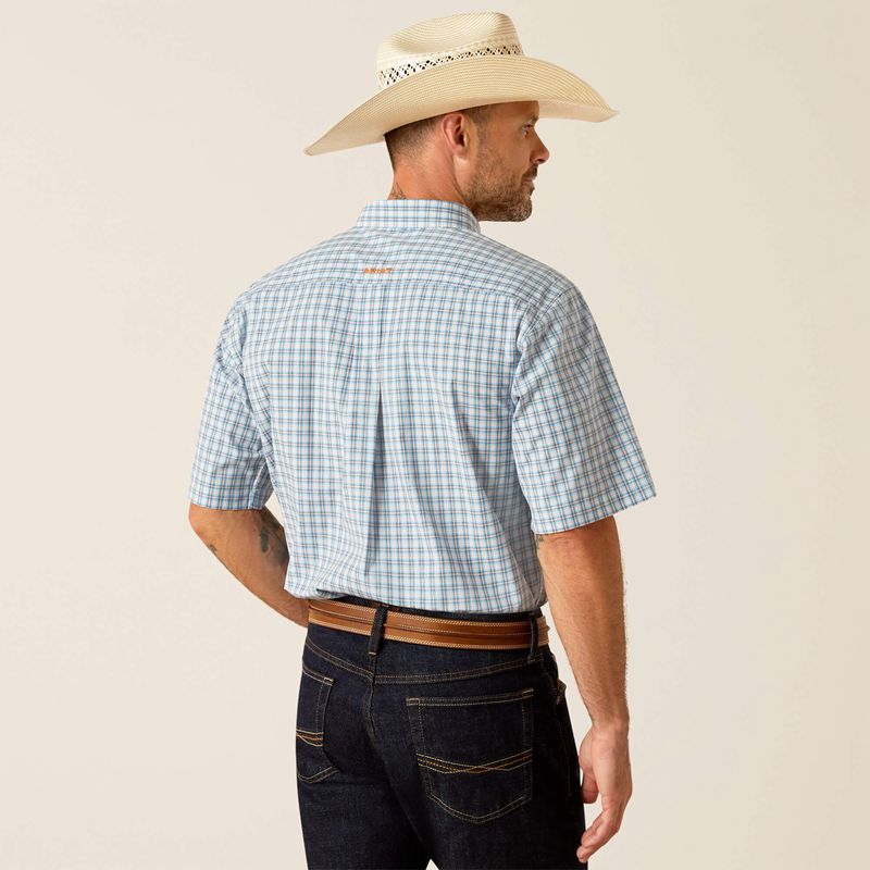 Blue Ariat Pro Series Richard Classic Fit Shirt | 64OEGSDRF