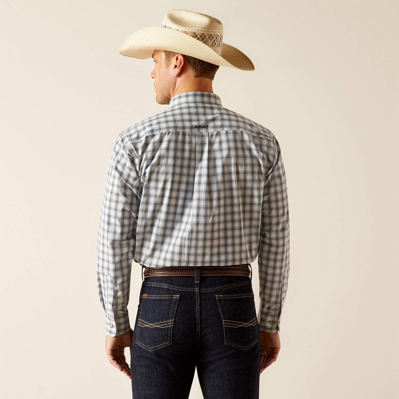 Blue Ariat Pro Series Rodney Classic Fit Shirt | 95VRHKJNW