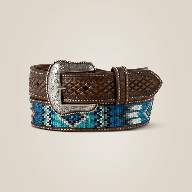 Blue Ariat Southwest Stitch Belt | 60SKFUCRO