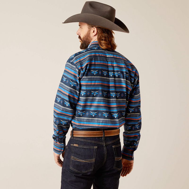 Blue Ariat Team Chandler Classic Fit Shirt | 42BIRWXCH