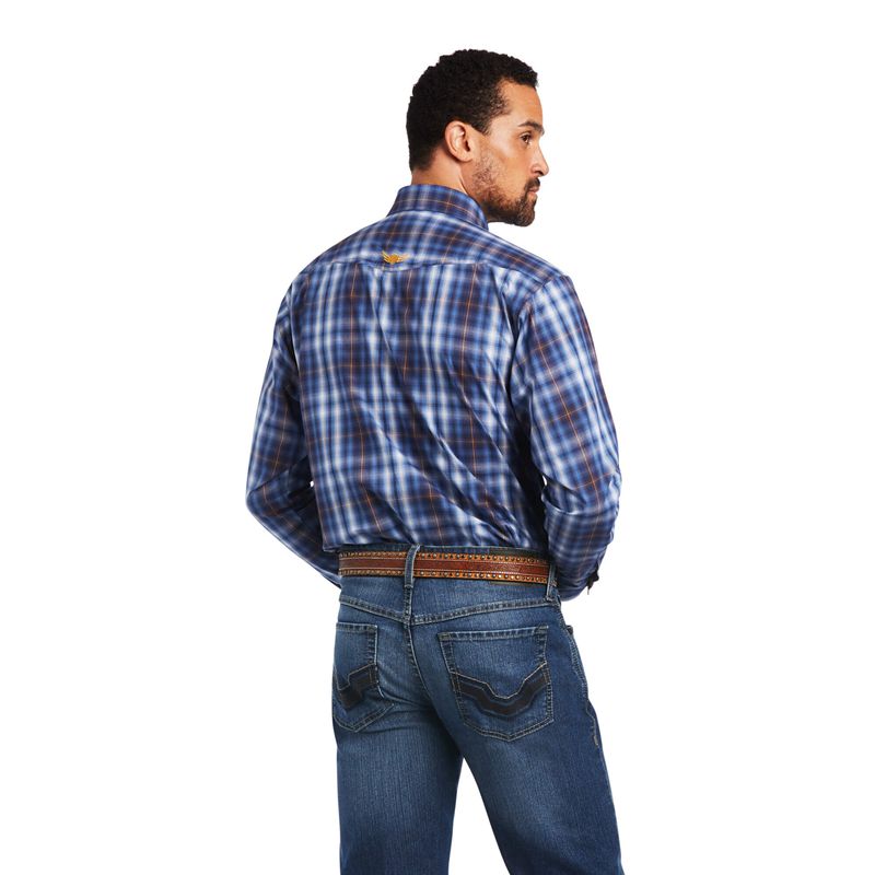 Blue Frond Ariat Relentless Inexorable Stretch Classic Fit Snap Shirt | 53HPSIFNU