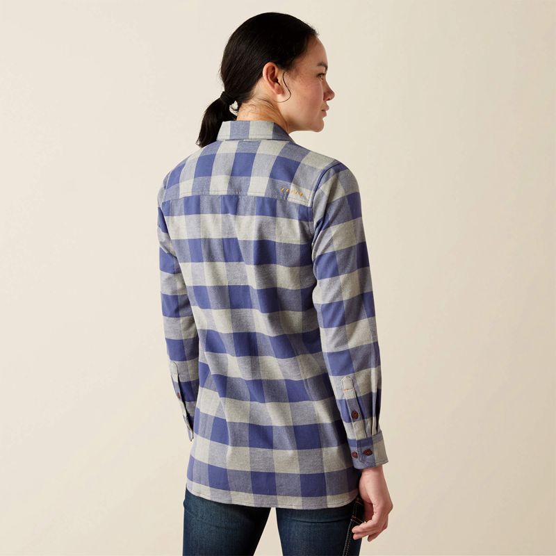 Blue Indigo Ariat Rebar Flannel Tunic | 03XTFAJGI