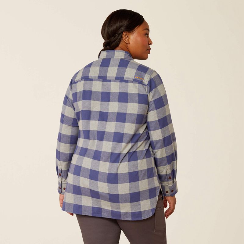 Blue Indigo Ariat Rebar Flannel Tunic | 03XTFAJGI