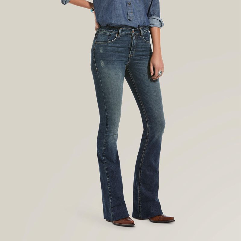 Blue Lake Ariat Premium High Rise Flare Jean | 01DGXTQCP