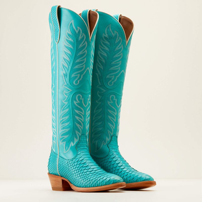 Blue Oasis Python/Santorini Ariat Sterling Margot Stretchfit Western Boot | 95RHTXOJC