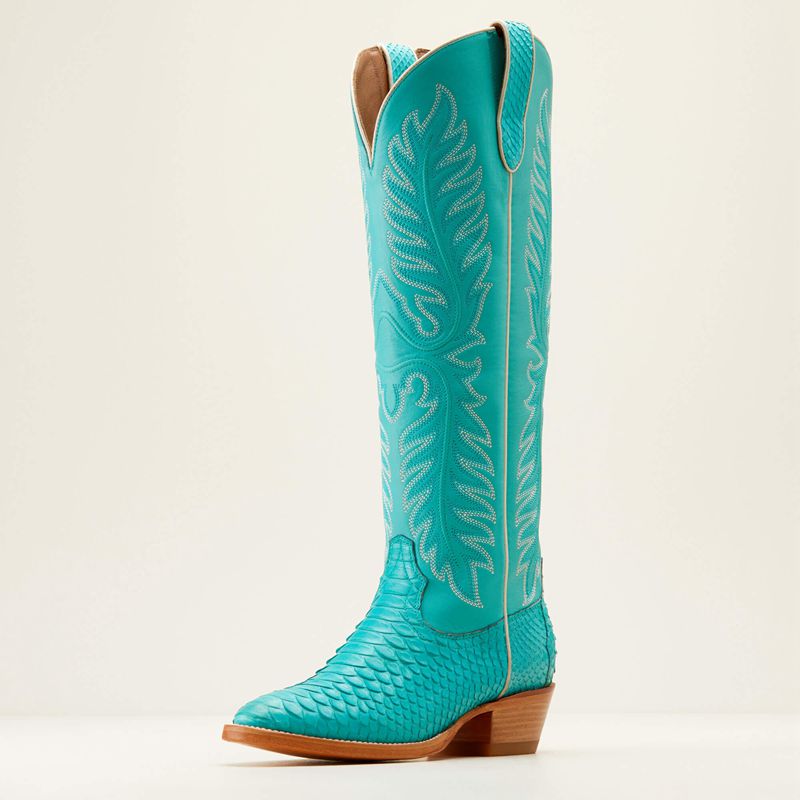 Blue Oasis Python/Santorini Ariat Sterling Margot Stretchfit Western Boot | 95RHTXOJC