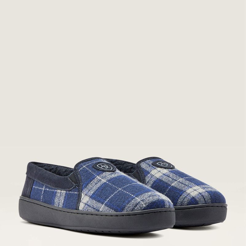 Blue Plaid Ariat Lincoln Slipper | 62BIPNDYJ