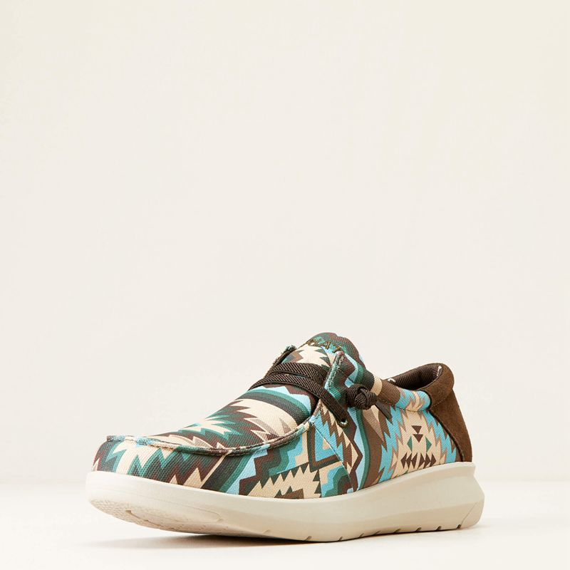 Blue Southwest Print Ariat Hilo | 94SILRENH