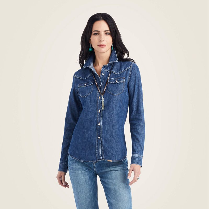 Bluelight Ariat Farriday Denim Shirt | 70YLVBCJS