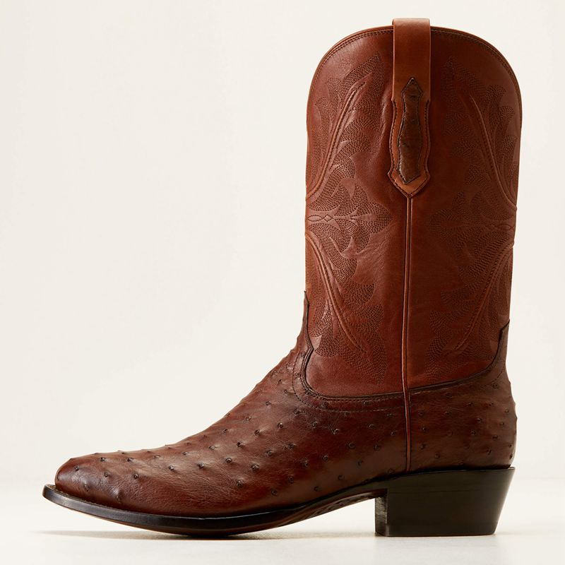 Bourbon Full Quill Ostrich Ariat Bench Made James Western Boot | 20APHBDKC