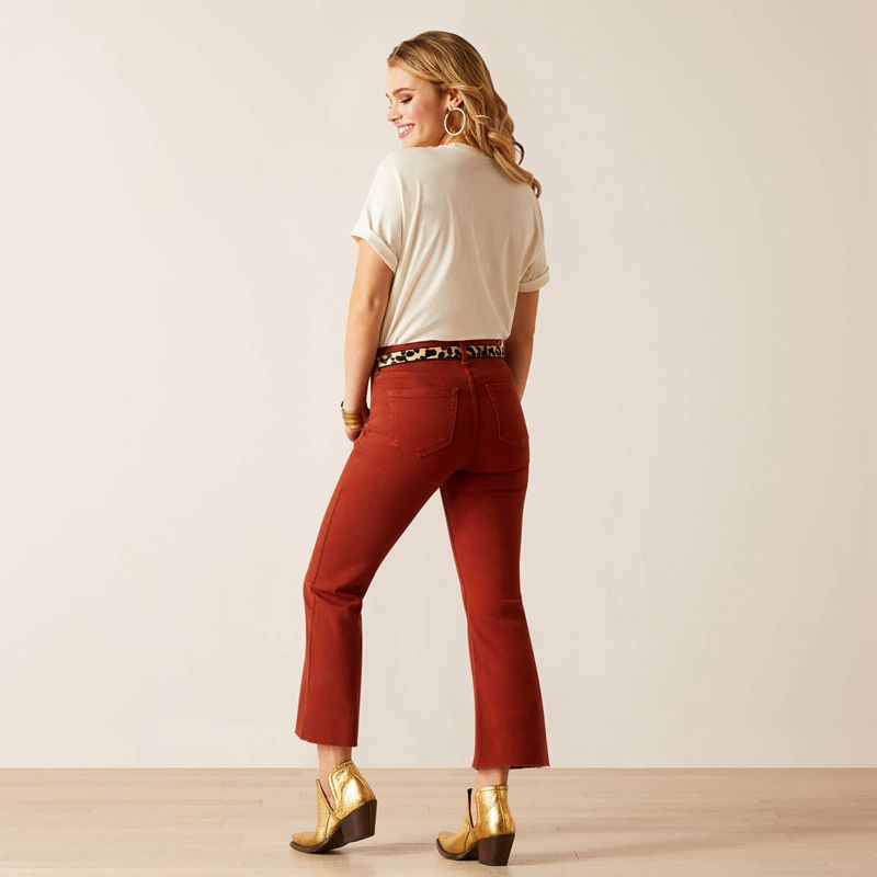 Brick Ariat High Rise Jazmine Kick Flare Jean | 01YWJNXGA