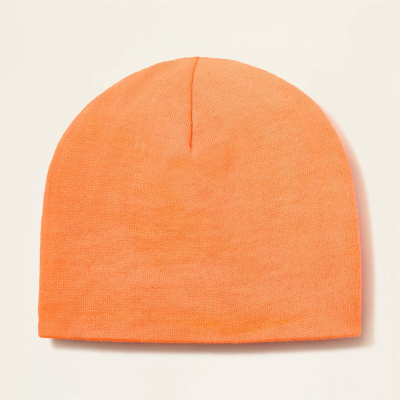 Bright Orange Ariat Acrylic Skull Cap | 15NFMTHLS