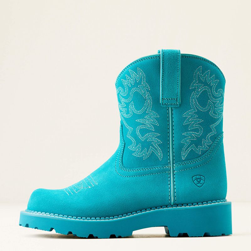 Brightest Turquoise Ariat Fatbaby Western Boot | 05QMWETRD