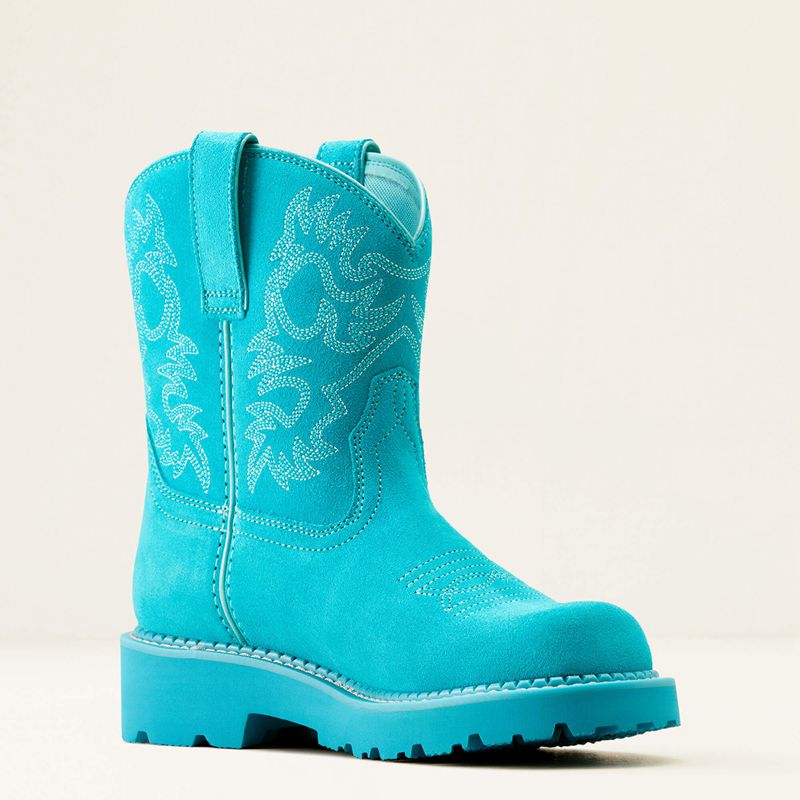 Brightest Turquoise Ariat Fatbaby Western Boot | 05QMWETRD