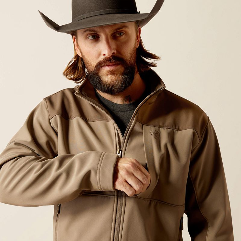 Brindle/Major Brown Ariat Wyatt Softshell Jacket | 58MCRQYEK