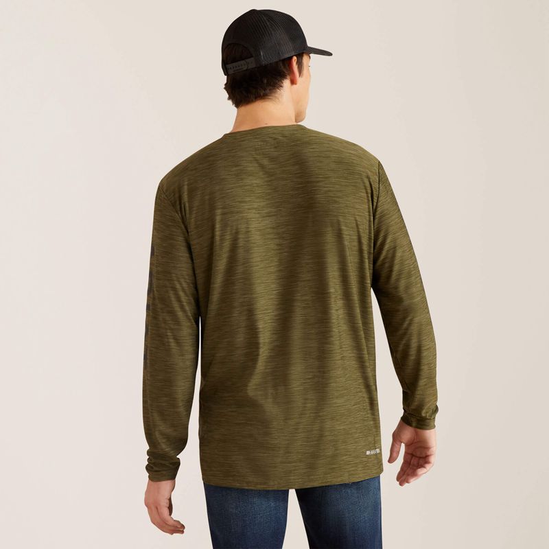 Brine Olive Ariat Charger Logo T-Shirt | 32SYPBUMX