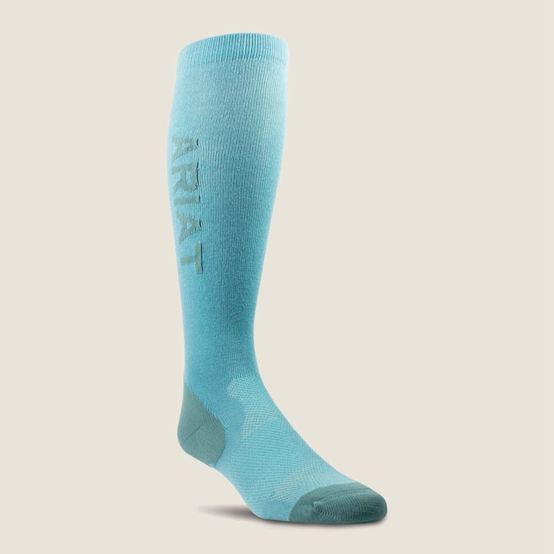 Brittany Blue/Atlantic Ariat Tek Performance Socks | 94WBRXZUJ