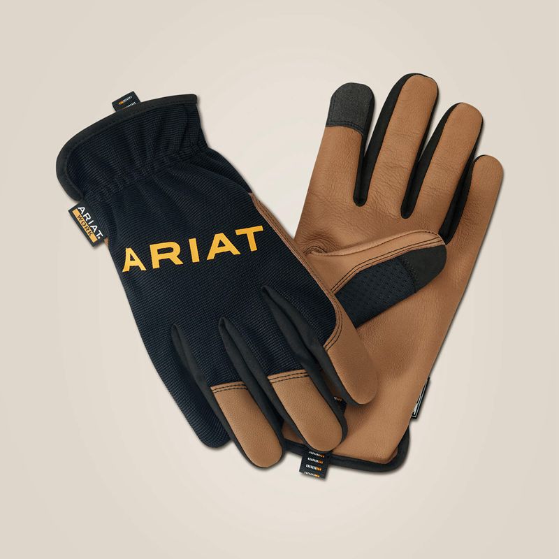 Brown/Black Ariat Flexpro Driver Work Glove | 26CKWJXPG