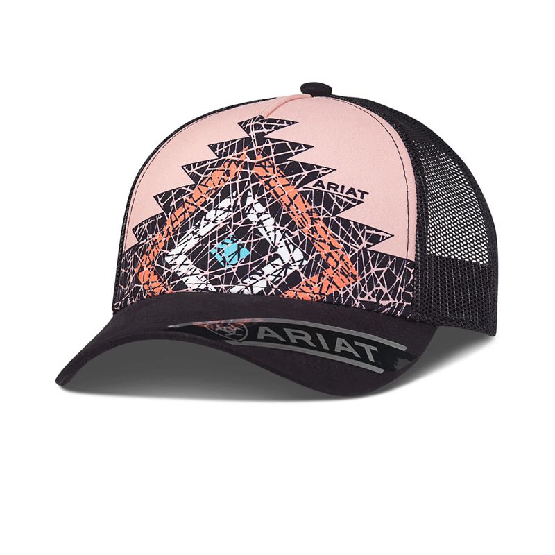 Brown Ariat Diamond Print Cap | 58XJTSFWI