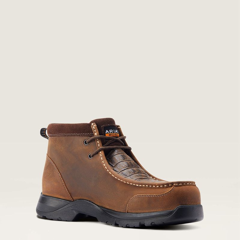 Brown Ariat Edge Lte Moc Composite Toe Work Boot | 24IYOMKTA