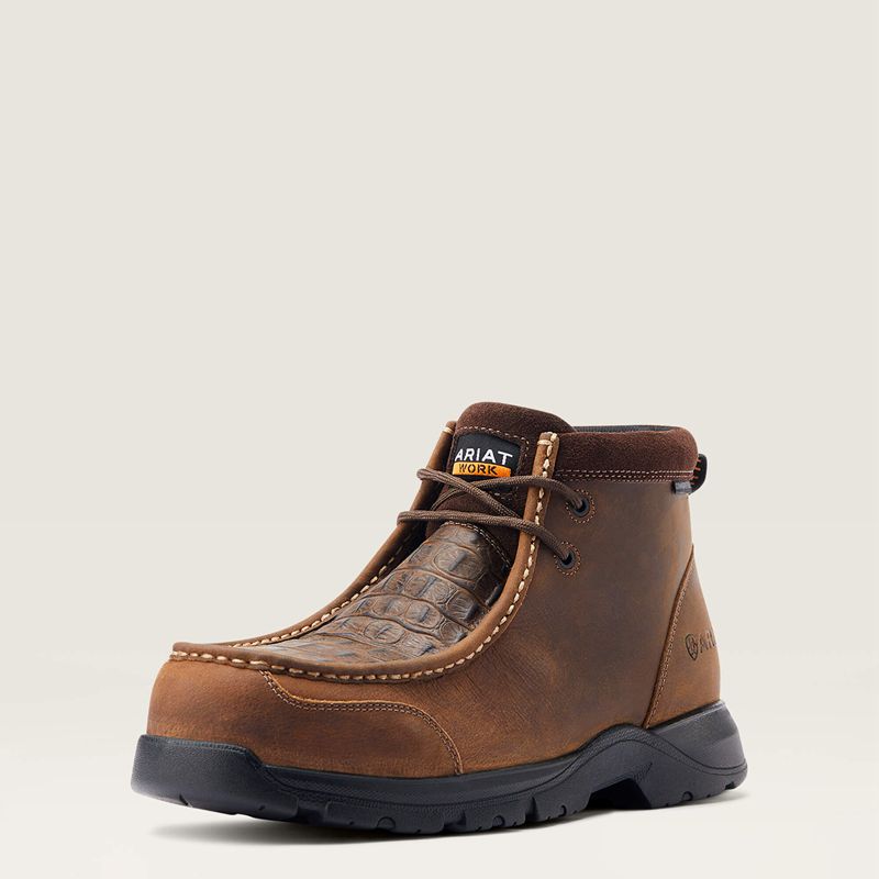 Brown Ariat Edge Lte Moc Composite Toe Work Boot | 24IYOMKTA