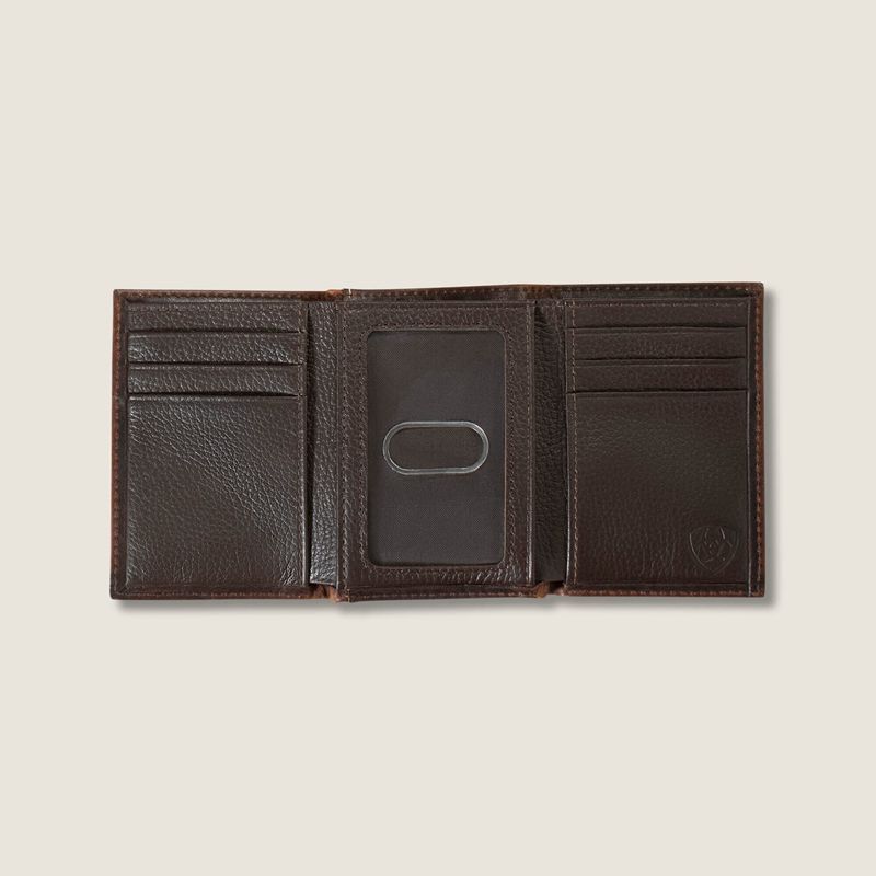 Brown Ariat Flag Trifold Wallet | 43AGXFZTM