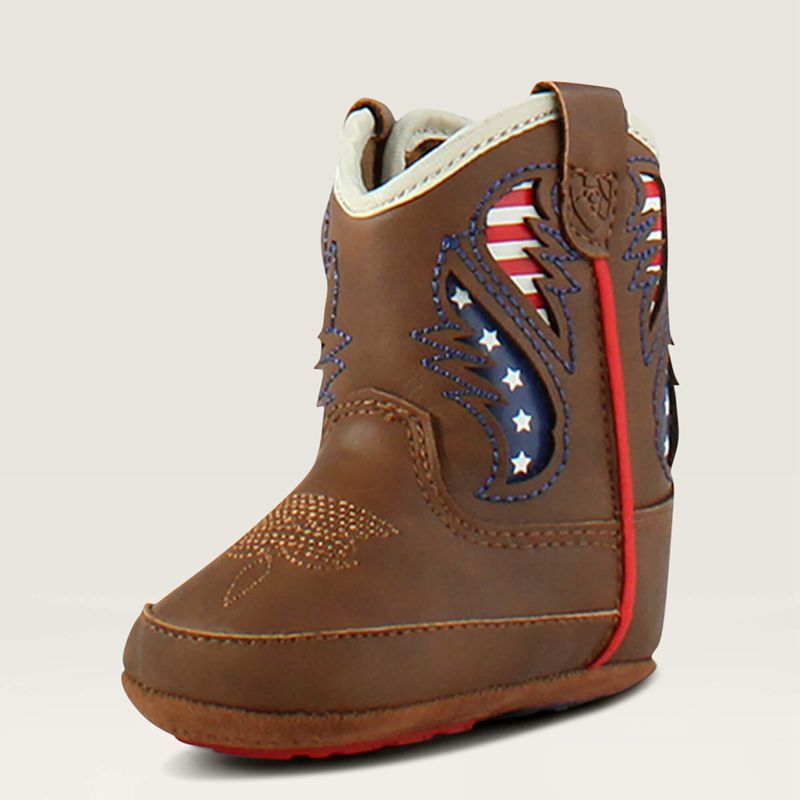 Brown Ariat Lk Lil Stompers George Boot | 90RSIHBLZ