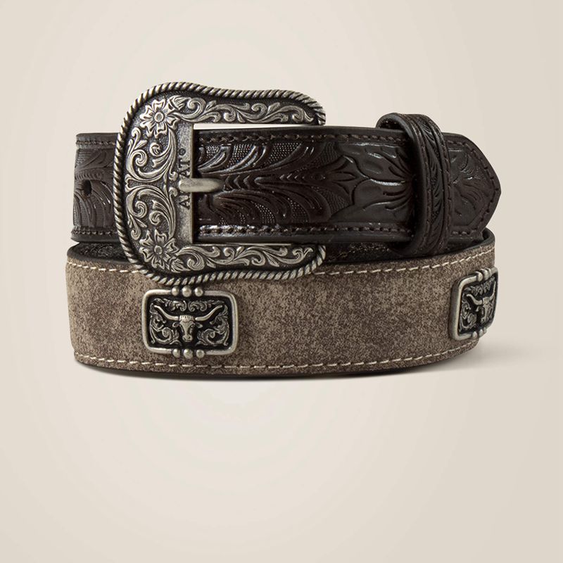 Brown Ariat Longhorn Medallion Belt | 90GIFKAMB