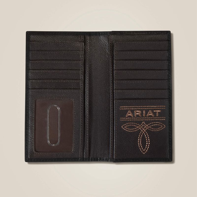 Brown Ariat Mexico Logo Rodeo Wallet | 21NERQBSZ