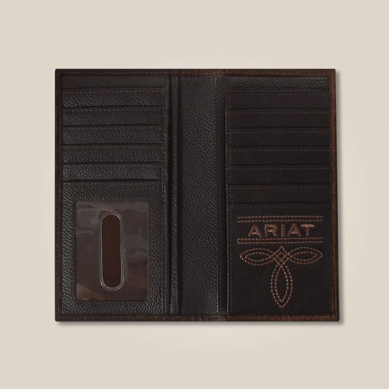 Brown Ariat Mexico Logo Rodeo Wallet | 50IZUXEQJ