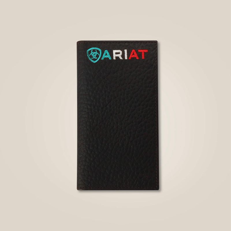 Brown Ariat Mexico Logo Rodeo Wallet | 50IZUXEQJ