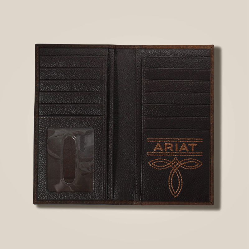 Brown Ariat Mexico Shield Rodeo Wallet | 13RGIAEHO