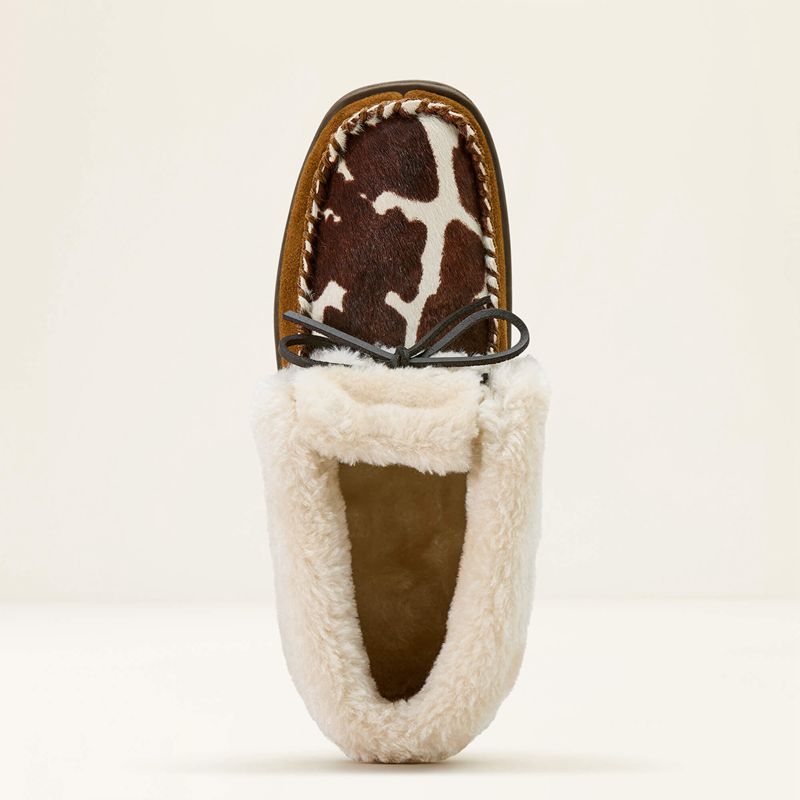 Brown Ariat Moccasin Bootie Slipper | 71PIHWURY