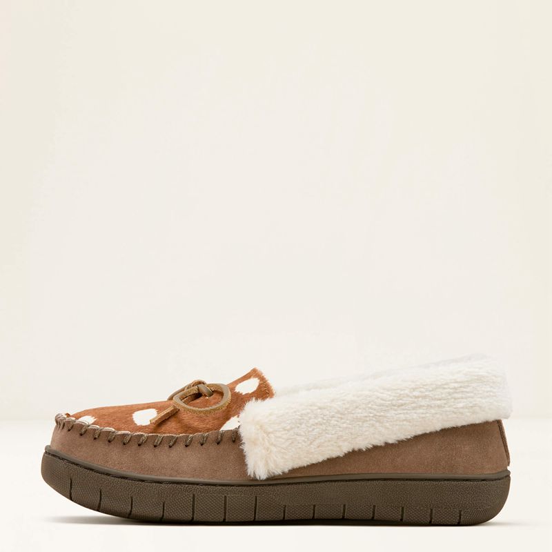 Brown Ariat Moccasin Slipper | 12DSOKEFY