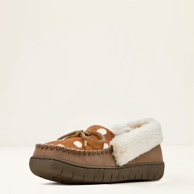 Brown Ariat Moccasin Slipper | 12DSOKEFY