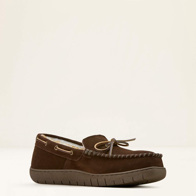 Brown Ariat Moccasin Slipper | 81ELBOTHR