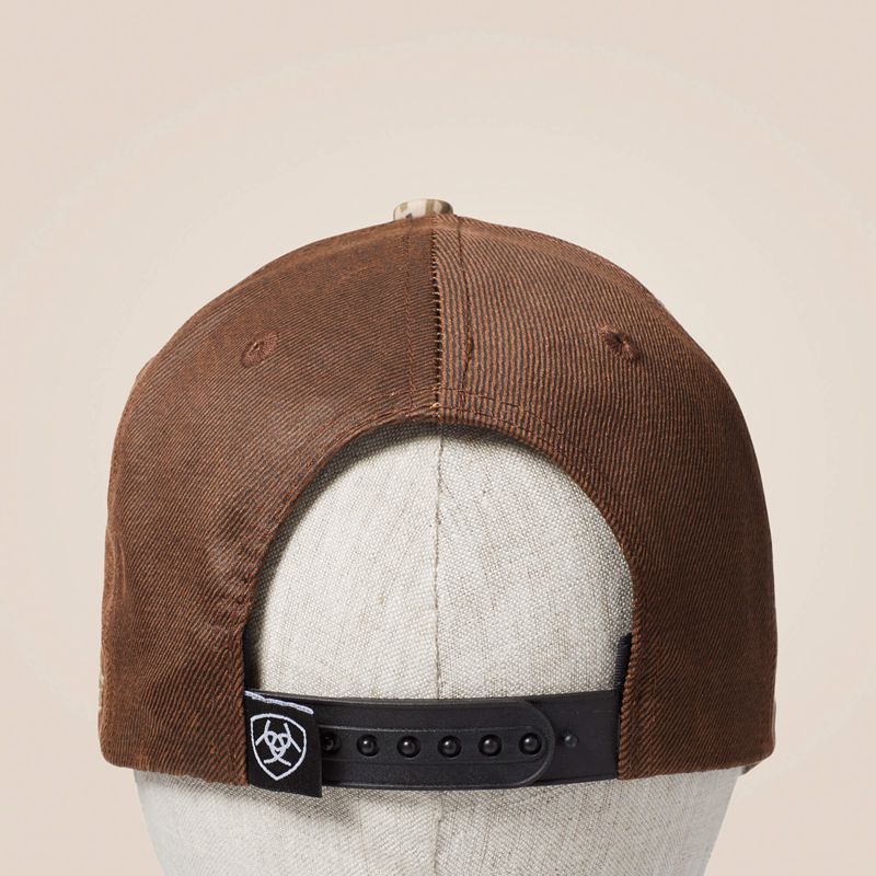 Brown Ariat Patriot Snapback Cap | 84QNPEHVZ