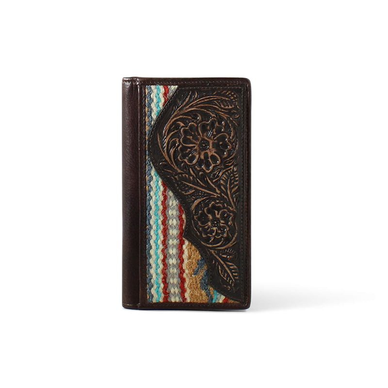 Brown Ariat Rug Floral Embossed Rodeo Wallet | 96SZGHDNP