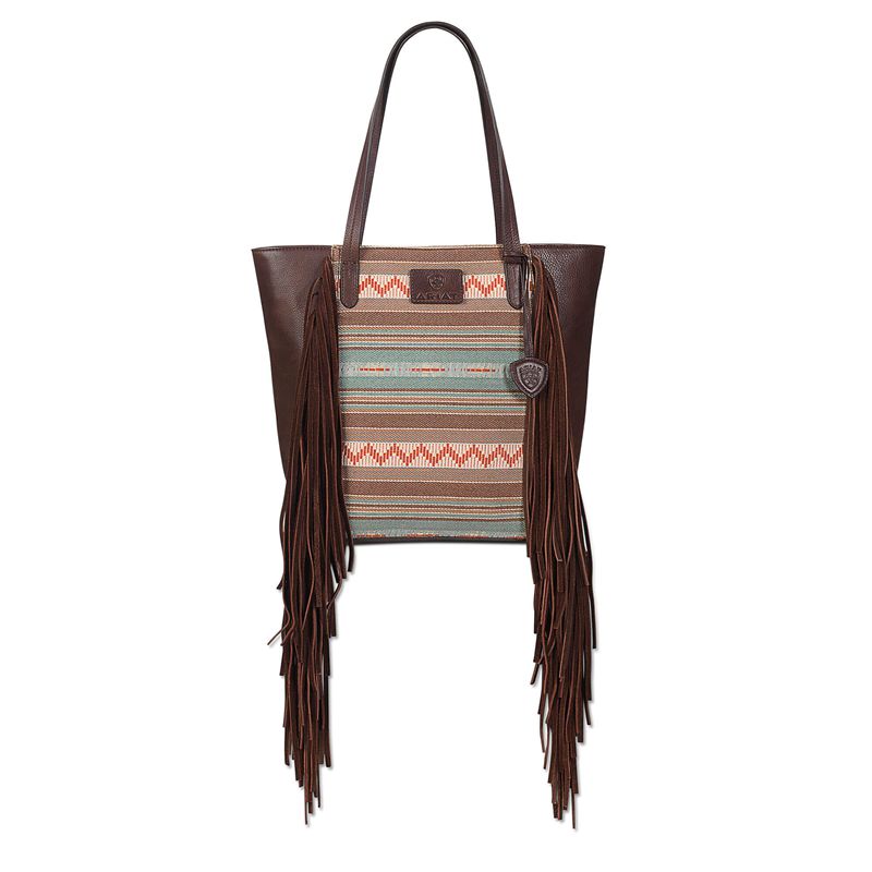 Brown Ariat Serape Large Tote Bag | 36QLFRTYH