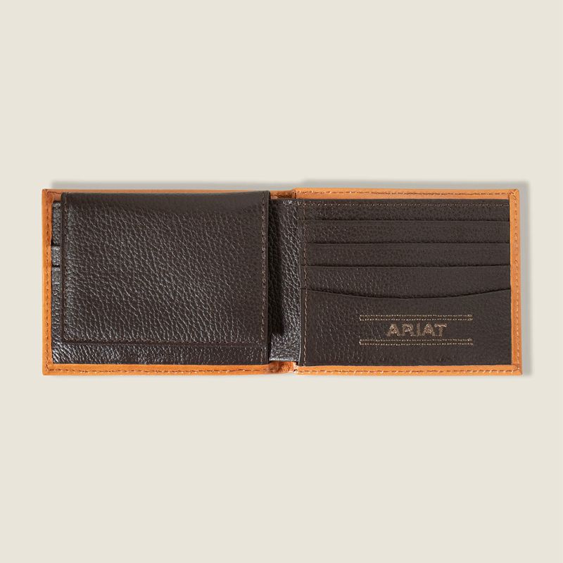 Brown Ariat Southwest Emboss Bifold Wallet | 79RZLXMSQ