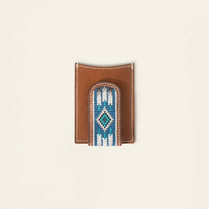 Brown Ariat Southwest Inlay Money Clip | 38GWNEBDI