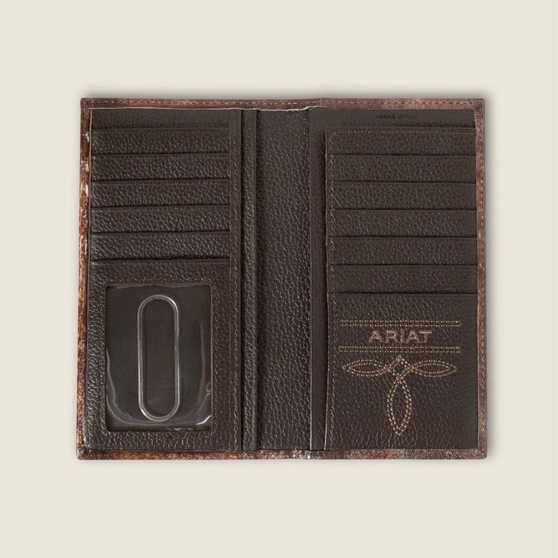 Brown Ariat Southwest Outline Rodeo Wallet | 57GIVHJBL