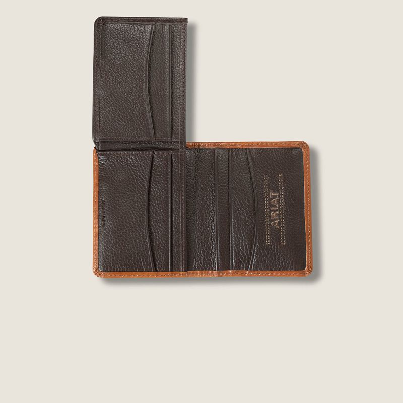 Brown Ariat Weaved Bifold Wallet | 49CJTSHMK