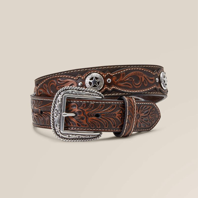 Brown Ariat Western Star Medallion Belt | 92GOCNHQR