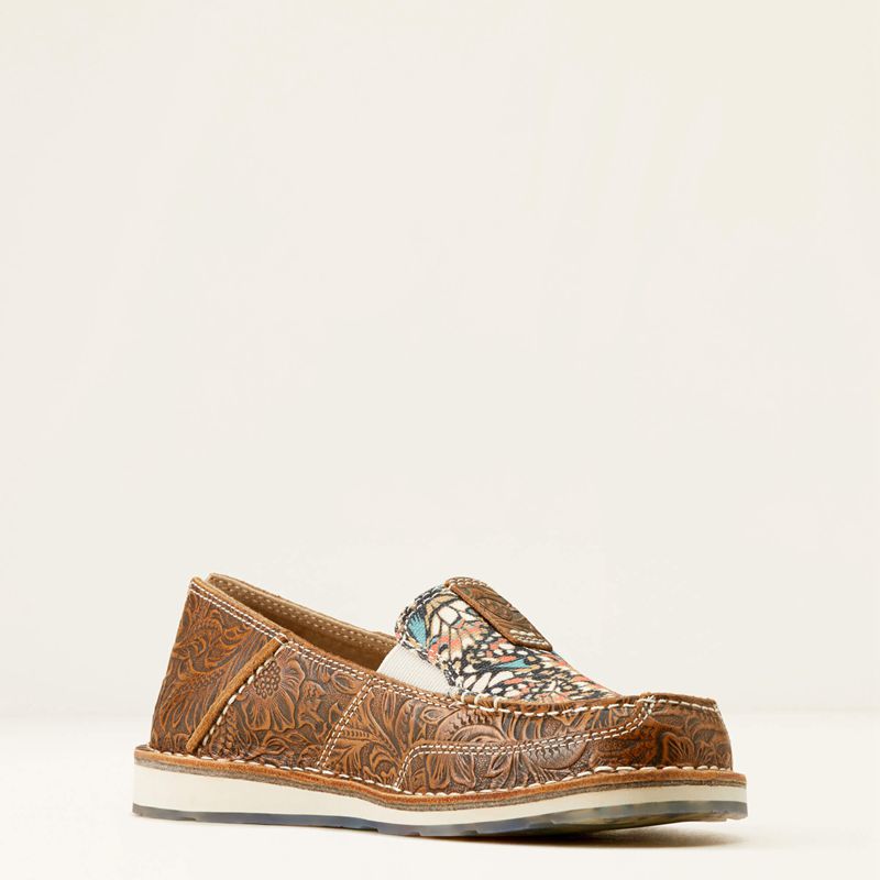 Brown Floral Emboss/Mariposa Ariat Cruiser | 56QWXTFBH