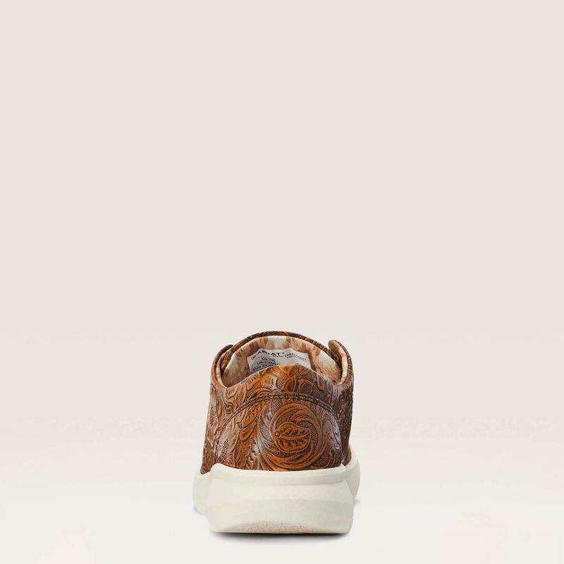 Brown Floral Emboss Ariat Hilo | 94CVUISGQ